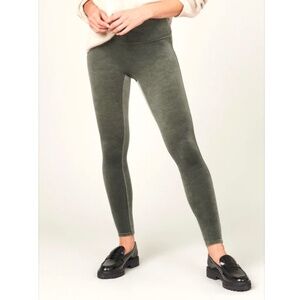 SPANX 2070 velvet leggings in dark palm size S